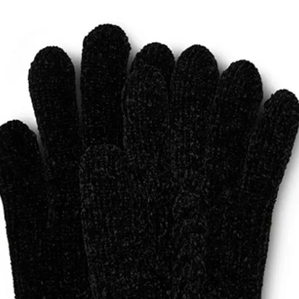 WOMENS CHENILLE KNIT GLOVES